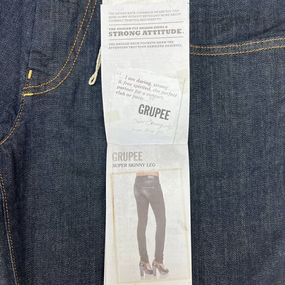 New Diesel GRUPEE Women Denim Blue Jeans Wash Stretch Super Skinny Leg US 32 /30 - Picture 11 of 14